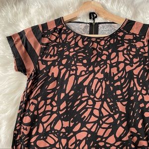 LOFT • Black & Blush Top